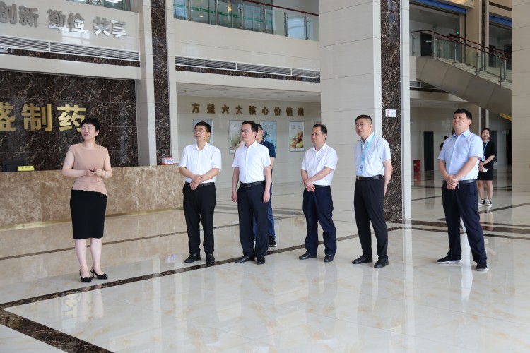 常德市汉寿县县委副书记王时雨一行莅临龙八国际制药考察调研_龙八国际