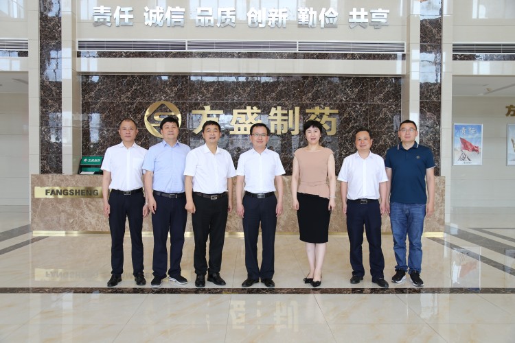 常德市汉寿县县委副书记王时雨一行莅临龙八国际制药考察调研_龙八国际